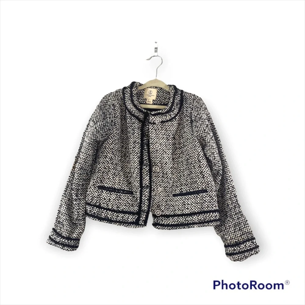 Land end kids tweed blazer 6x-7